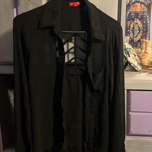 Cut out back blouse